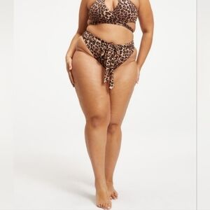 Good American 10 Ways To Wear Bikini Bottom Leopard Women's XXL